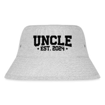 Onkel Est 2024 Schwangerschaftsankündigung Gender Reve - Stanley/Stella recycelter Bucket Hat - Grau meliert - Vorne