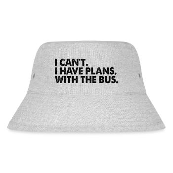 I Can't I Have Plans With The Bus School Bus - Stanley/Stella Recycled Bucket Hat - heather grey - Front