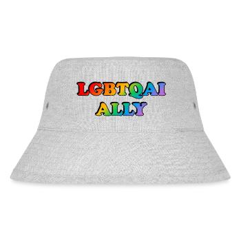 LGBTQI Ally - Stanley/Stella Recycled Bucket Hat - heather grey - Front