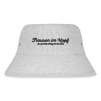 Flausen im Kopf - Stanley/Stella recycelter Bucket Hat - Grau meliert - Vorne