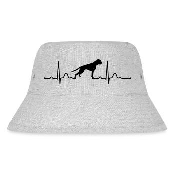 BOXER heartbeat Herzschlag - Stanley/Stella recycelter Bucket Hat - Grau meliert - Vorne