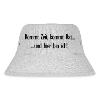 Kommt Zeit Kommt Rat Hier Bin Ich - Stanley/Stella recycelter Bucket Hat - Grau meliert - Vorne