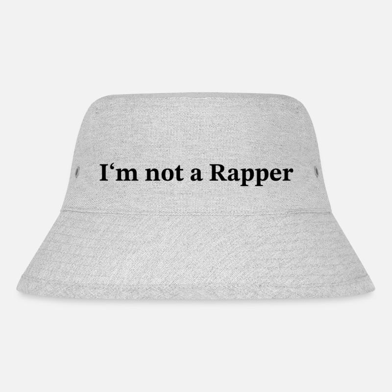 I´m not a Rapper Design - Stanley/Stella recycelter Bucket Hat - Grau meliert