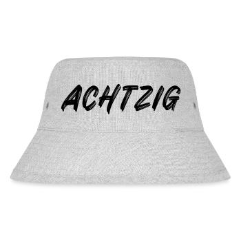 80 - Achtzig - 80. Geburtstag - Stanley/Stella recycelter Bucket Hat - Grau meliert - Vorne