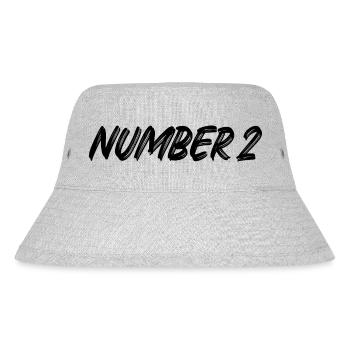 Number 2 - zwei - zweiter - zweite - 2 - Nummer 2 - Stanley/Stella recycelter Bucket Hat - Grau meliert - Vorne
