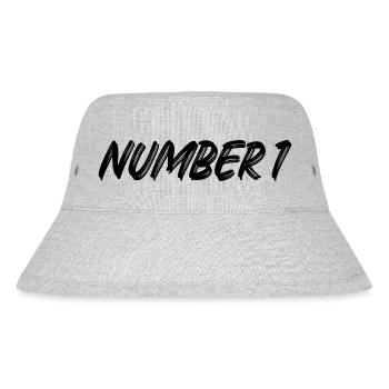 Number 1 - one - first - first - 1 - number 1 - Stanley/Stella Recycled Bucket Hat - heather grey - Front