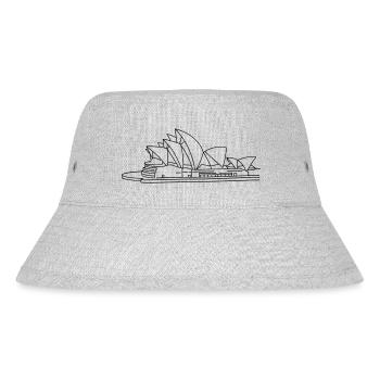 Opera House in Syndey - Stanley/Stella Recycled Bucket Hat - heather grey - Front