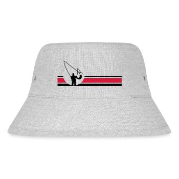 Fliegenfischen - Stanley/Stella recycelter Bucket Hat - Grau meliert - Vorne