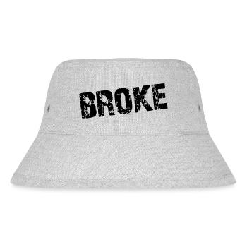 Broke - Farbwechsel - Stanley/Stella recycelter Bucket Hat - Grau meliert - Vorne