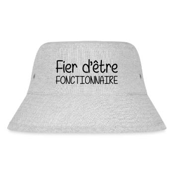 Fier d'être Fonctionnaire - Bob recyclé Stanley/Stella - gris chiné - Devant