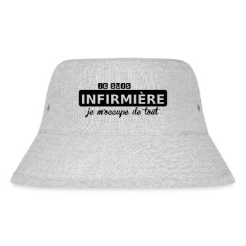 je suis infirmière - Stanley/Stella Recycled Bucket Hat - heather grey - Front