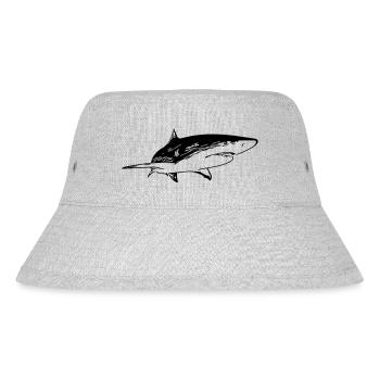 Hai - Vintage Vector Design - Stanley/Stella recycelter Bucket Hat - Grau meliert - Vorne