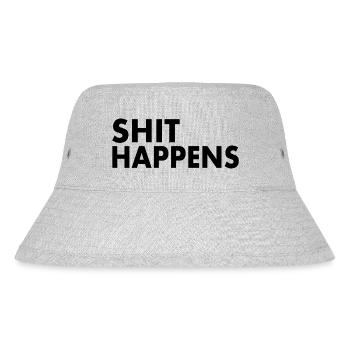 Shit happens - Stanley/Stella recycelter Bucket Hat - Grau meliert - Vorne