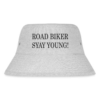 Marathon Triathlon Running joggen Biking Radfahren - Stanley/Stella recycelter Bucket Hat - Grau meliert - Vorne