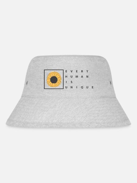 EVERY HUMAN IS UNIQUE design von Philipp Wolf - Stanley/Stella recycelter Bucket Hat - Grau meliert