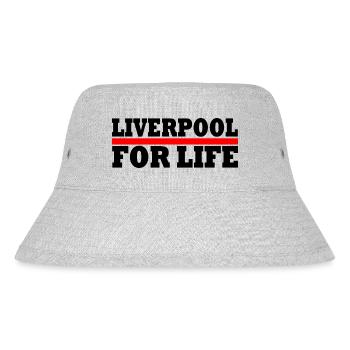 Liverpool for life - Stanley/Stella Recycled Bucket Hat - heather grey - Front