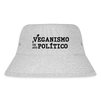 Veganismo é um Ato Político - Stanley/Stella Recycled Bucket Hat - heather grey - Front