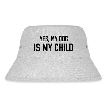 Hund Dog - Stanley/Stella recycelter Bucket Hat - Grau meliert - Vorne