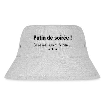 Putin de soirée ! Je ne me souviens de rien - Bob recyclé Stanley/Stella - gris chiné - Devant