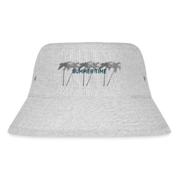Summer time - Stanley/Stella recycelter Bucket Hat - Grau meliert - Vorne