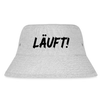 Läuft! - Stanley/Stella recycelter Bucket Hat - Grau meliert - Vorne