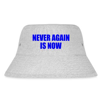 Never again is now - Stanley/Stella recycelter Bucket Hat - Grau meliert - Vorne