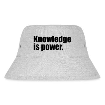 Knowledge is power quote - Stanley/Stella Recycled Bucket Hat - heather grey - Front