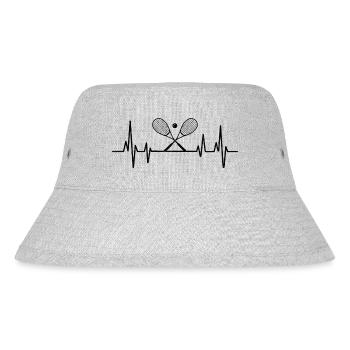 Squash-Spieler Squash-Herzschlag-Spieler Raquetball S - Stanley/Stella recycelter Bucket Hat - Grau meliert - Vorne