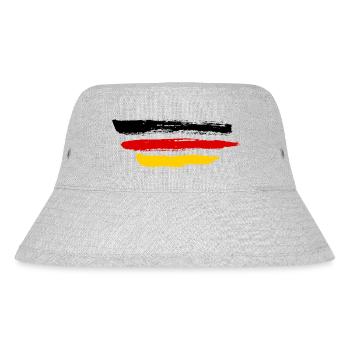 Deutschland Flagge Logo - Stanley/Stella recycelter Bucket Hat - Grau meliert - Vorne