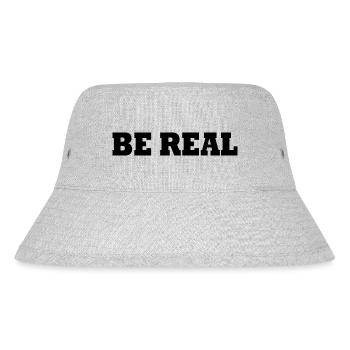 Be real - Stanley/Stella recycelter Bucket Hat - Grau meliert - Vorne