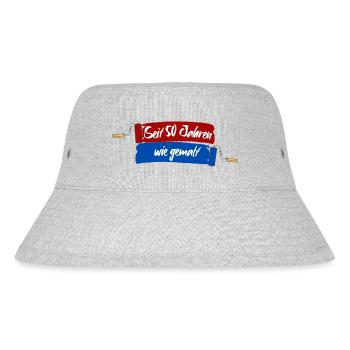 Seit 50 Jahren wie gemalt - 50.Geburtstag Jubiläum - Stanley/Stella recycelter Bucket Hat - Grau meliert - Vorne