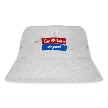 Seit 70 Jahren wie gemalt - 70.Geburtstag Jubiläum - Stanley/Stella recycelter Bucket Hat - Grau meliert - Vorne