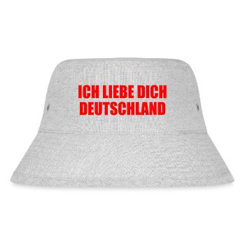 Ich liebe dich deutschland - Stanley/Stella recycelter Bucket Hat - Grau meliert - Vorne
