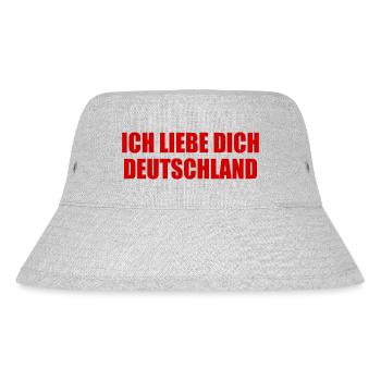 Ich liebe dich deutschland - Stanley/Stella recycelter Bucket Hat - Grau meliert - Vorne
