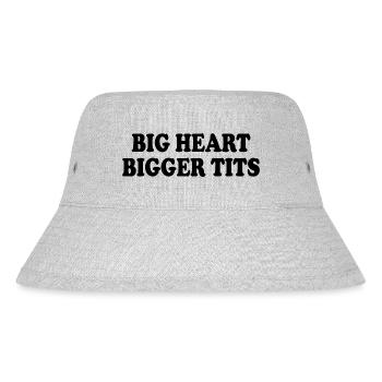 big heart bigger tits - Stanley/Stella recycelter Bucket Hat - Grau meliert - Vorne