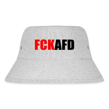 Fck afd - Stanley/Stella recycelter Bucket Hat - Grau meliert - Vorne