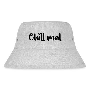 chill mal - Stanley/Stella recycelter Bucket Hat - Grau meliert - Vorne