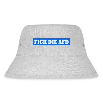 Fick die afd - Stanley/Stella recycelter Bucket Hat - Grau meliert - Vorne