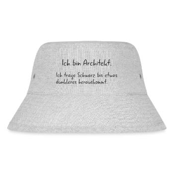 Ich bin Architekt - trage Schwarz - Stanley/Stella recycelter Bucket Hat - Grau meliert - Vorne