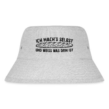Ich backe mein Brot selbst - Stanley/Stella recycelter Bucket Hat - Grau meliert - Vorne