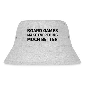 Boardgame Chess Backgammon Game Night - Stanley/Stella Recycled Bucket Hat - heather grey - Front