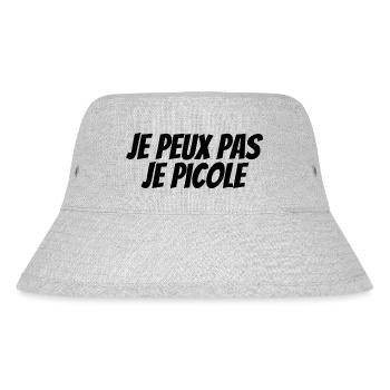 je peux pas je picole - idée cadeau humour ! - Bob recyclé Stanley/Stella - gris chiné - Devant