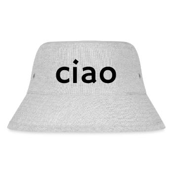 Ciao – Klassisches italienisches Grußdesign - Stanley/Stella recycelter Bucket Hat - Grau meliert - Vorne