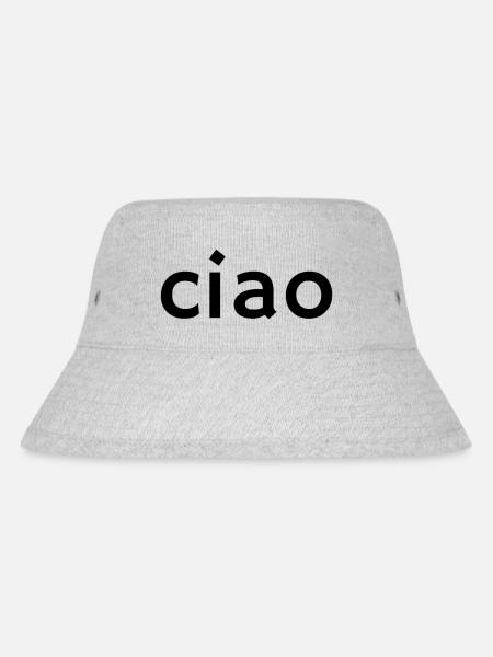 Ciao – Klassisches italienisches Grußdesign - Stanley/Stella recycelter Bucket Hat - Grau meliert