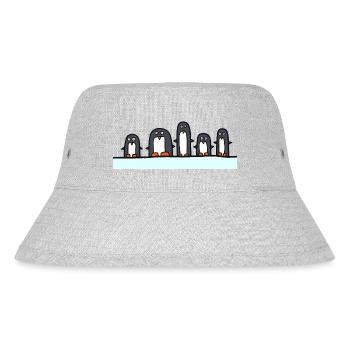 5 penguins - Stanley/Stella Recycled Bucket Hat - heather grey - Front