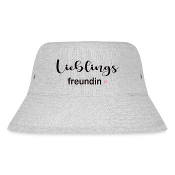 Lieblingsfreundin - Stanley/Stella recycelter Bucket Hat - Grau meliert - Vorne