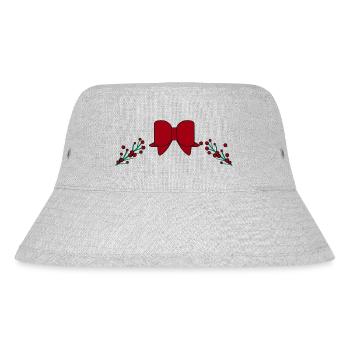 Houx de Noël avec ruban rouge - Bob recyclé Stanley/Stella - gris chiné - Devant