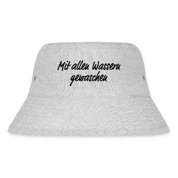 Mit allen Wassern gewaschen - Stanley/Stella recycelter Bucket Hat - Grau meliert - Vorne