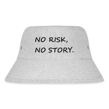 NO RISK, NO STORY - Lettres de police en noir - Bob recyclé Stanley/Stella - gris chiné - Devant