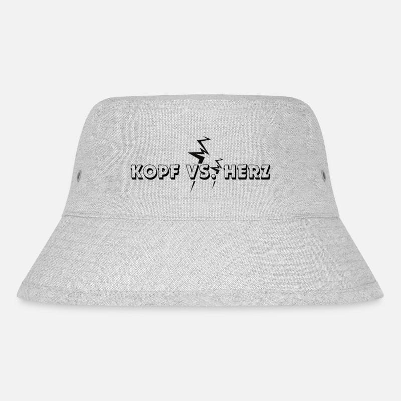 Head vs. Heart - Stanley/Stella Recycled Bucket Hat - heather grey